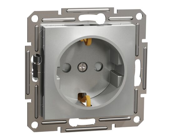 Розетка Schneider Electric ASFORA зі штор. алюміній (EPH2900261), изображение 2 Розетка Schneider Electric ASFORA зі штор. алюміній (EPH2900261), изображение 2