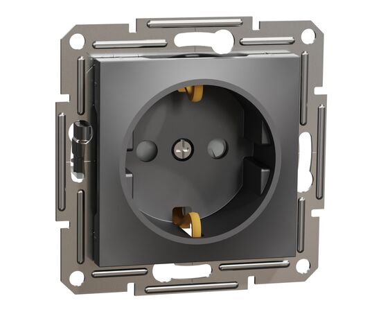 Розетка Schneider Electric ASFORA со штор. антрацит (EPH2900271), изображение 2 Розетка Schneider Electric ASFORA со штор. антрацит (EPH2900271), изображение 2