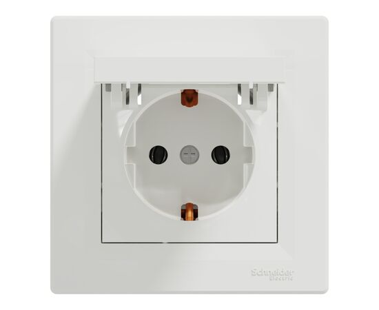 Розетка Schneider Electric ASFORA з кришкою, біла (EPH3100121)