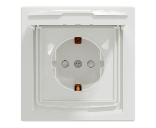 Розетка Schneider Electric ASFORA з кришкою IP44, біла (EPH3100321)