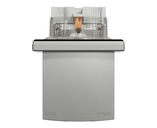 Розетка Schneider Electric ASFORA з кришкою IP44, алюміній (EPH3100361), изображение 5 Розетка Schneider Electric ASFORA з кришкою IP44, алюміній (EPH3100361), изображение 5