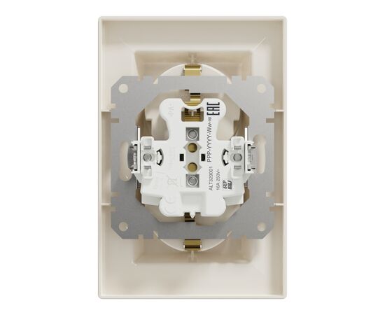 Розетка Schneider Electric ASFORA с заземлением двойная крем 16А (EPH9900123), изображение 8 Розетка Schneider Electric ASFORA с заземлением двойная крем 16А (EPH9900123), изображение 8
