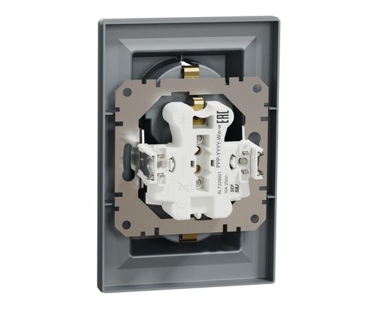 Розетка Schneider Electric ASFORA с заземлением двойная сталь 16А (EPH9900162), изображение 7 Розетка Schneider Electric ASFORA с заземлением двойная сталь 16А (EPH9900162), изображение 7