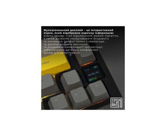 Клавиатура Epomaker AK820 Pro 75 Gift Switch Hot-Swap RGB USB/Wireless/Bluetooth/USB UA Black (AK820-PRO-B-G), изображение 12 Клавиатура Epomaker AK820 Pro 75 Gift Switch Hot-Swap RGB USB/Wireless/Bluetooth/USB UA Black (AK820-PRO-B-G), изображение 12