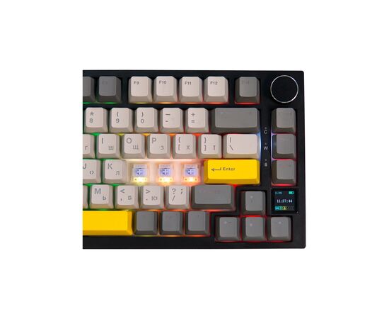 Клавиатура Epomaker AK820 Pro 75 Gift Switch Hot-Swap RGB USB/Wireless/Bluetooth/USB UA Black (AK820-PRO-B-G), изображение 3 Клавиатура Epomaker AK820 Pro 75 Gift Switch Hot-Swap RGB USB/Wireless/Bluetooth/USB UA Black (AK820-PRO-B-G), изображение 3