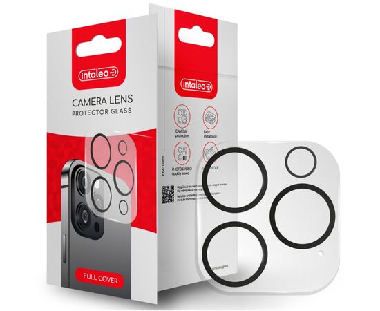 Стекло защитное Intaleo Camera Lens Apple Iphone 15 Pro/15 Pro Max Black (1283126576867)