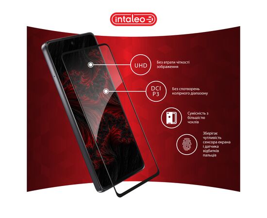 Стекло защитное Intaleo Full Glue Moto G72 Black (1283126582998), изображение 4 Стекло защитное Intaleo Full Glue Moto G72 Black (1283126582998), изображение 4