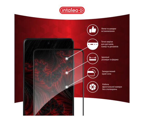 Стекло защитное Intaleo Full Glue Moto G75 Black (1283126607400), изображение 3 Стекло защитное Intaleo Full Glue Moto G75 Black (1283126607400), изображение 3
