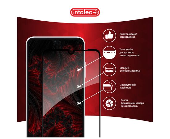 Скло захисне Intaleo Full Glue Samsung A05S Black (1283126582011), зображення 3 Скло захисне Intaleo Full Glue Samsung A05S Black (1283126582011), зображення 3