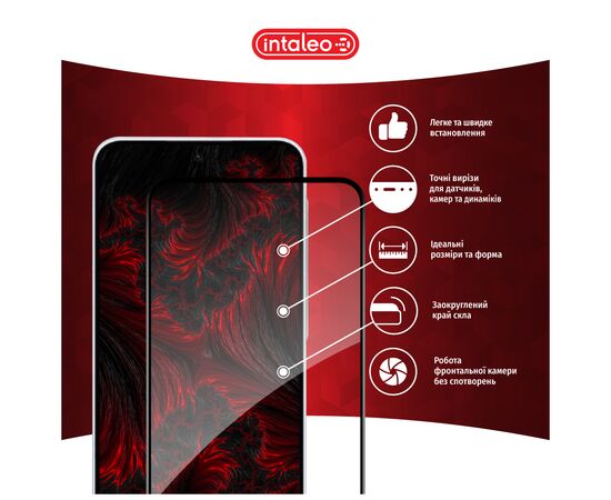 Стекло защитное Intaleo Full Glue Samsung A36 Black (1283126608124), изображение 3 Стекло защитное Intaleo Full Glue Samsung A36 Black (1283126608124), изображение 3