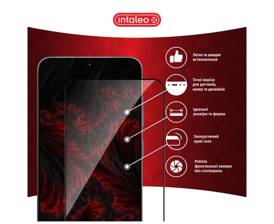 Стекло защитное Intaleo Full Glue Samsung Galaxy S25 Black (1283126607899), изображение 3 Стекло защитное Intaleo Full Glue Samsung Galaxy S25 Black (1283126607899), изображение 3