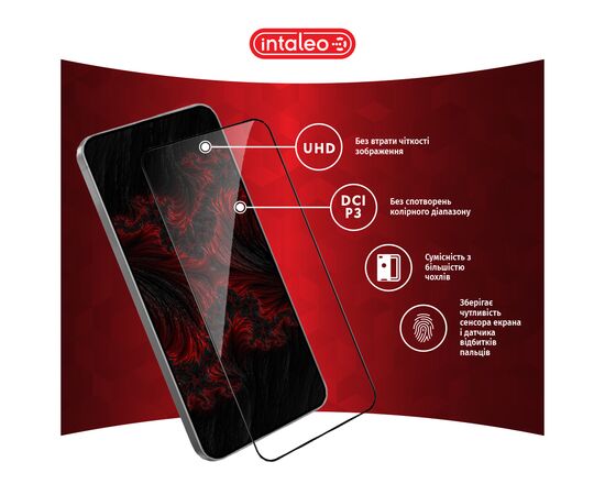 Стекло защитное Intaleo Full Glue Samsung Galaxy S25 Black (1283126607899), изображение 4 Стекло защитное Intaleo Full Glue Samsung Galaxy S25 Black (1283126607899), изображение 4