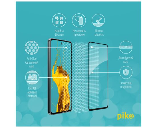 Стекло защитное Piko Full Glue Realme C67 Black (1283126590030), изображение 3 Стекло защитное Piko Full Glue Realme C67 Black (1283126590030), изображение 3