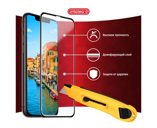 Стекло защитное Intaleo Full Glue Glass Samsung A50 Black (1283126491641), изображение 4