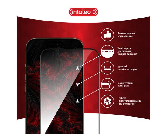 Стекло защитное Intaleo Full Glue Apple iPhone 16 Pro Black (1283126593802), изображение 3 Стекло защитное Intaleo Full Glue Apple iPhone 16 Pro Black (1283126593802), изображение 3
