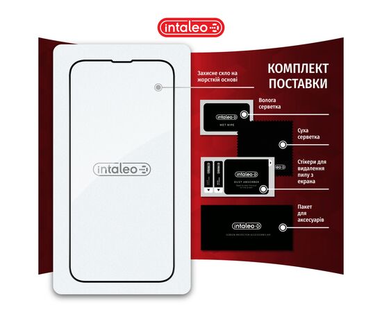 Скло захисне Intaleo Full Glue Apple iPhone 16E Black (1283126614316), зображення 8 Скло захисне Intaleo Full Glue Apple iPhone 16E Black (1283126614316), зображення 8