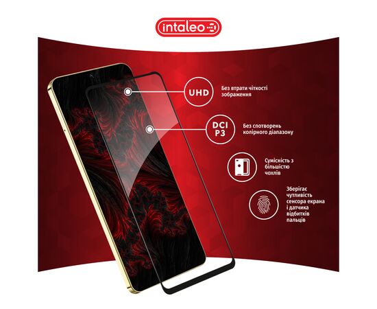 Стекло защитное Intaleo Full Glue Infinix Hot 40 Pro Black (1283126589263), изображение 4 Стекло защитное Intaleo Full Glue Infinix Hot 40 Pro Black (1283126589263), изображение 4
