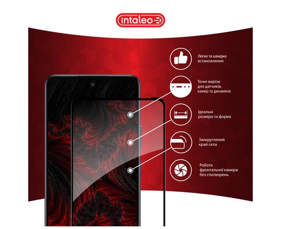 Стекло защитное Intaleo Full Glue Infinix Hot 50 4G Black (1283126607318), изображение 3