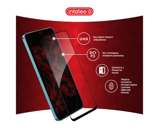 Стекло защитное Intaleo Full Glue Honor X8A Black (1283126591174), изображение 4 Стекло защитное Intaleo Full Glue Honor X8A Black (1283126591174), изображение 4