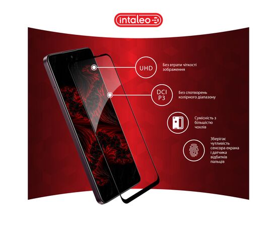 Скло захисне Intaleo Full Glue Oppo A3x Black (1283126598784), зображення 4 Скло захисне Intaleo Full Glue Oppo A3x Black (1283126598784), зображення 4