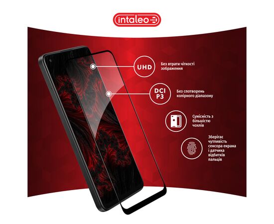 Скло захисне Intaleo Full Glue Oppo A78 Black (1283126582912), зображення 4 Скло захисне Intaleo Full Glue Oppo A78 Black (1283126582912), зображення 4