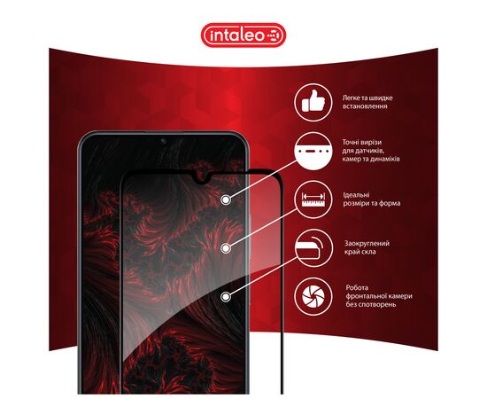 Стекло защитное Intaleo Full Glue Realme Note 60X Black (1283126609053), изображение 3 Стекло защитное Intaleo Full Glue Realme Note 60X Black (1283126609053), изображение 3