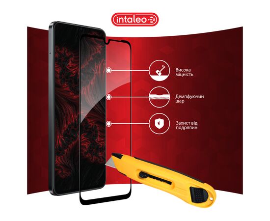 Стекло защитное Intaleo Full Glue Realme Note 60X Black (1283126609053), изображение 5 Стекло защитное Intaleo Full Glue Realme Note 60X Black (1283126609053), изображение 5