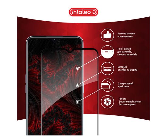 Стекло защитное Intaleo Full Glue Realme V20 Black (1283126559440), изображение 3 Стекло защитное Intaleo Full Glue Realme V20 Black (1283126559440), изображение 3