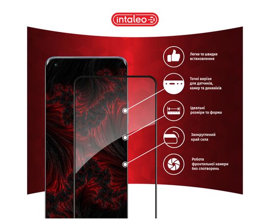 Стекло защитное Intaleo Full Glue Xiaomi Mi 11 Pro Black (1283126521164), изображение 3 Стекло защитное Intaleo Full Glue Xiaomi Mi 11 Pro Black (1283126521164), изображение 3