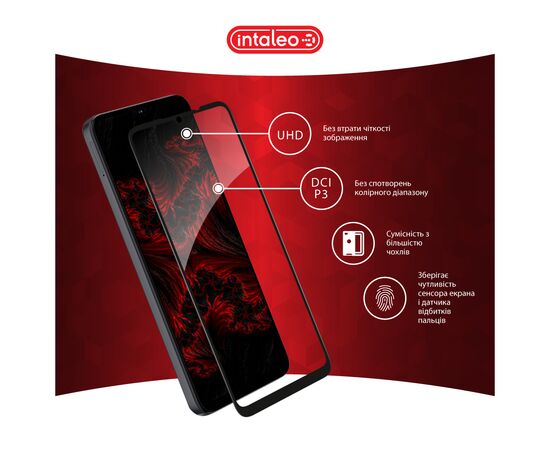Стекло защитное Intaleo Full Glue ZTE Blade A35 Black (1283126598739), изображение 4 Стекло защитное Intaleo Full Glue ZTE Blade A35 Black (1283126598739), изображение 4