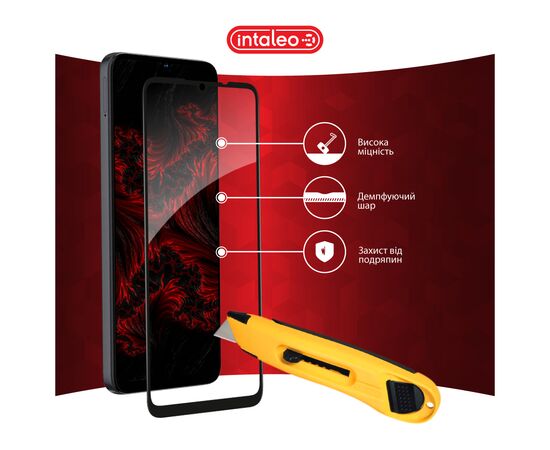 Стекло защитное Intaleo Full Glue ZTE Blade A35 Black (1283126598739), изображение 5 Стекло защитное Intaleo Full Glue ZTE Blade A35 Black (1283126598739), изображение 5