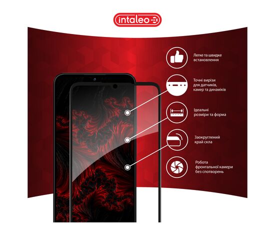 Скло захисне Intaleo Full Glue ZTE Blade A55 Black (1283126598746), зображення 3 Скло захисне Intaleo Full Glue ZTE Blade A55 Black (1283126598746), зображення 3