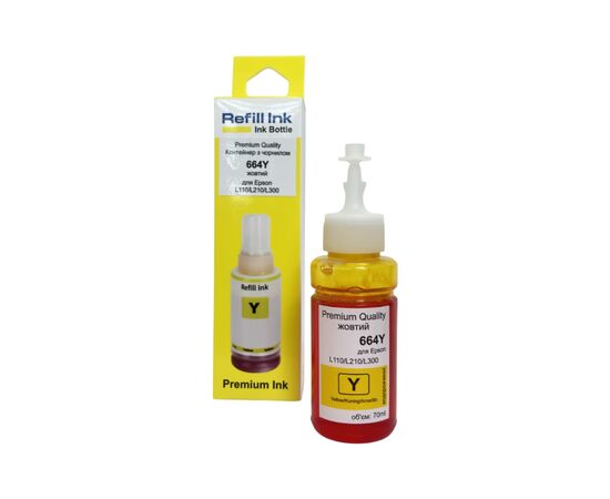 Чорнило Premium Quality Epson 664Y 70мл Yellow (70264881)