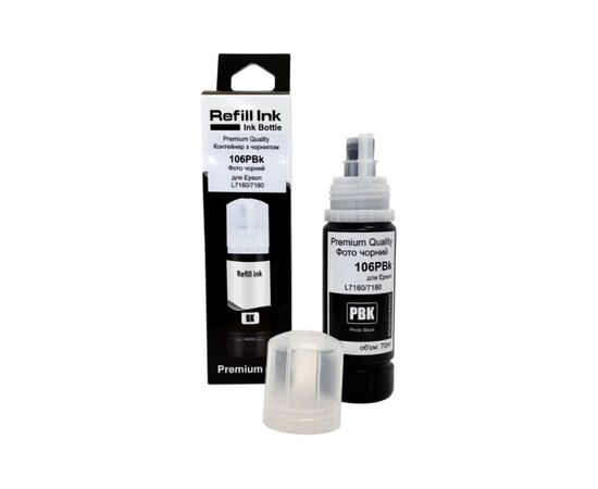 Чернила Premium Quality Epson 106 70мл Photo Black C13T00R140 (70264893)