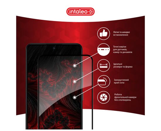 Стекло защитное Intaleo Full Glue Xiaomi Redmi 13 Black (1283126592935), изображение 3 Стекло защитное Intaleo Full Glue Xiaomi Redmi 13 Black (1283126592935), изображение 3