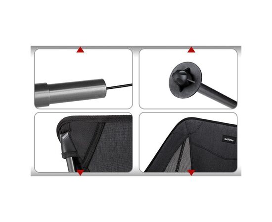Кресло складное Naturehike Stellaluna L04 CNK2450JJ015, розмір M, чорне (6976023929410), изображение 4 Кресло складное Naturehike Stellaluna L04 CNK2450JJ015, розмір M, чорне (6976023929410), изображение 4