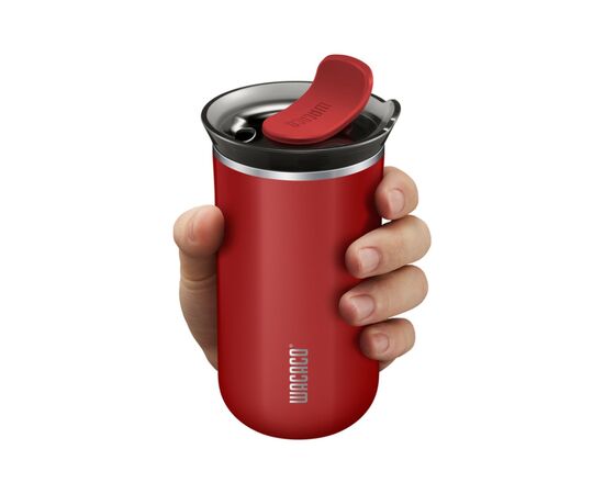Термокружка Wacaco Octaroma Lungo 300 мл, червона (WOCT300RED), изображение 3 Термокружка Wacaco Octaroma Lungo 300 мл, червона (WOCT300RED), изображение 3