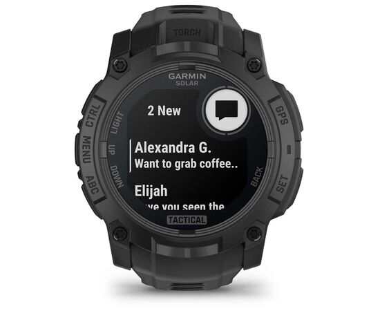 Смарт-часы Garmin Instinct 3, Tactical, Solar, 50mm, Black,GPS смарт-годинник (010-02935-50), изображение 2 Смарт-часы Garmin Instinct 3, Tactical, Solar, 50mm, Black,GPS смарт-годинник (010-02935-50), изображение 2
