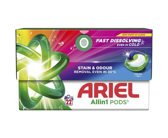 Капсулы для стирки Ariel Pods All-in-1 Color Для цветного 22 шт. (8700216765336)