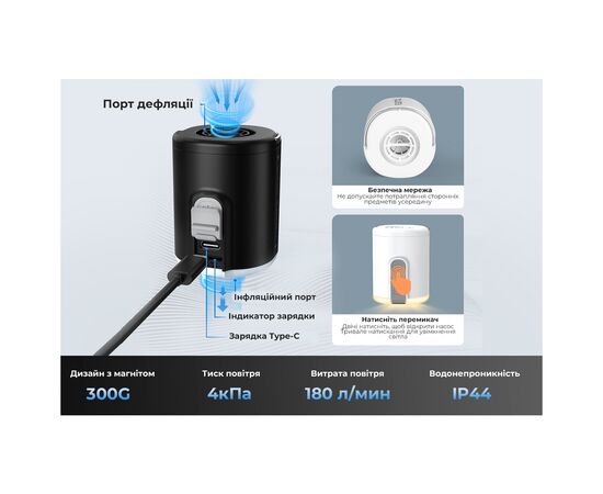 Фонарь Flextail Tiny Pump 2X з функцією насосу білий (TY2X1600-WT-i), изображение 8 Фонарь Flextail Tiny Pump 2X з функцією насосу білий (TY2X1600-WT-i), изображение 8
