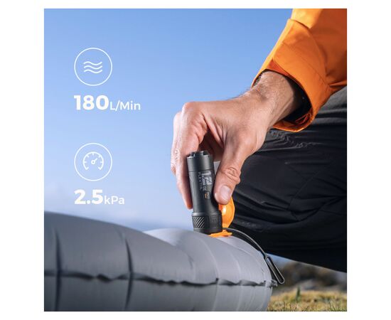 Насос для надувной мебели Flextail Zero Pump, чорний (ZP650cht-BK-i), изображение 4 Насос для надувной мебели Flextail Zero Pump, чорний (ZP650cht-BK-i), изображение 4