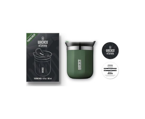 Термокружка Wacaco Octaroma Classico 180 мл, зелена (WOCT180GN), изображение 2 Термокружка Wacaco Octaroma Classico 180 мл, зелена (WOCT180GN), изображение 2