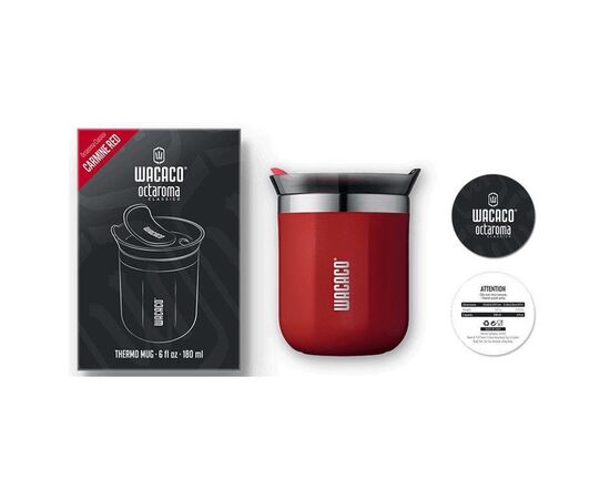 Термокружка Wacaco Octaroma Classico 180 мл, червона (WOCT180RED), изображение 2 Термокружка Wacaco Octaroma Classico 180 мл, червона (WOCT180RED), изображение 2