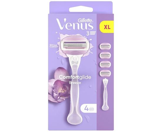 Бритва Gillette Venus ComfortGlide Breeze с 4 сменными картриджами (8700216895538), изображение 2 Бритва Gillette Venus ComfortGlide Breeze с 4 сменными картриджами (8700216895538), изображение 2