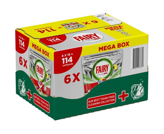 Таблетки для посудомоечных машин Fairy Platinum Plus All in One Lemon 114 шт. (8700216236317)