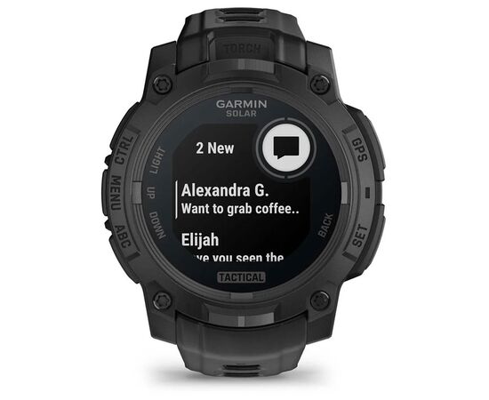 Смарт-часы Garmin Instinct 3, Tactical, Solar, 45mm, Black, GPS смарт-годинник (010-02934-50), изображение 2 Смарт-часы Garmin Instinct 3, Tactical, Solar, 45mm, Black, GPS смарт-годинник (010-02934-50), изображение 2