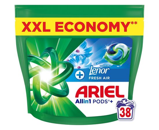 Капсулы для стирки Ariel Pods+ All-in-1 Touch of Lenor Прикосновение свежего воздуха Lenor 38 шт. (8700216764599)