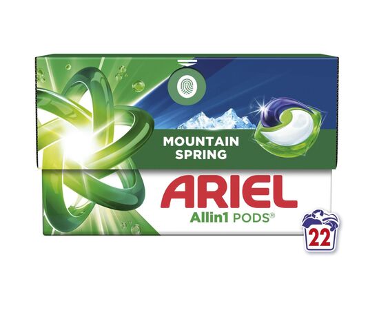 Капсулы для стирки Ariel Pods All-in-1 Горный родник 22 шт. (8700216765466)