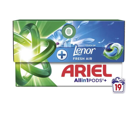 Капсулы для стирки Ariel Pods+ All-in-1 Touch of Lenor Прикосновение свежего воздуха Lenor 19 шт. (8700216765954)