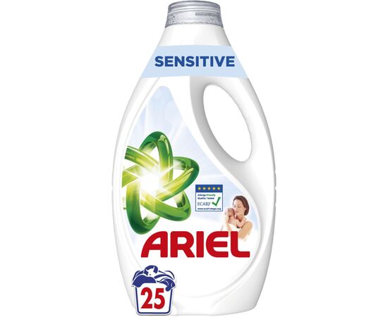 Гель для стирки Ariel Для чувствительной кожи 1.125 л (8700216691697), изображение 2 Гель для стирки Ariel Для чувствительной кожи 1.125 л (8700216691697), изображение 2